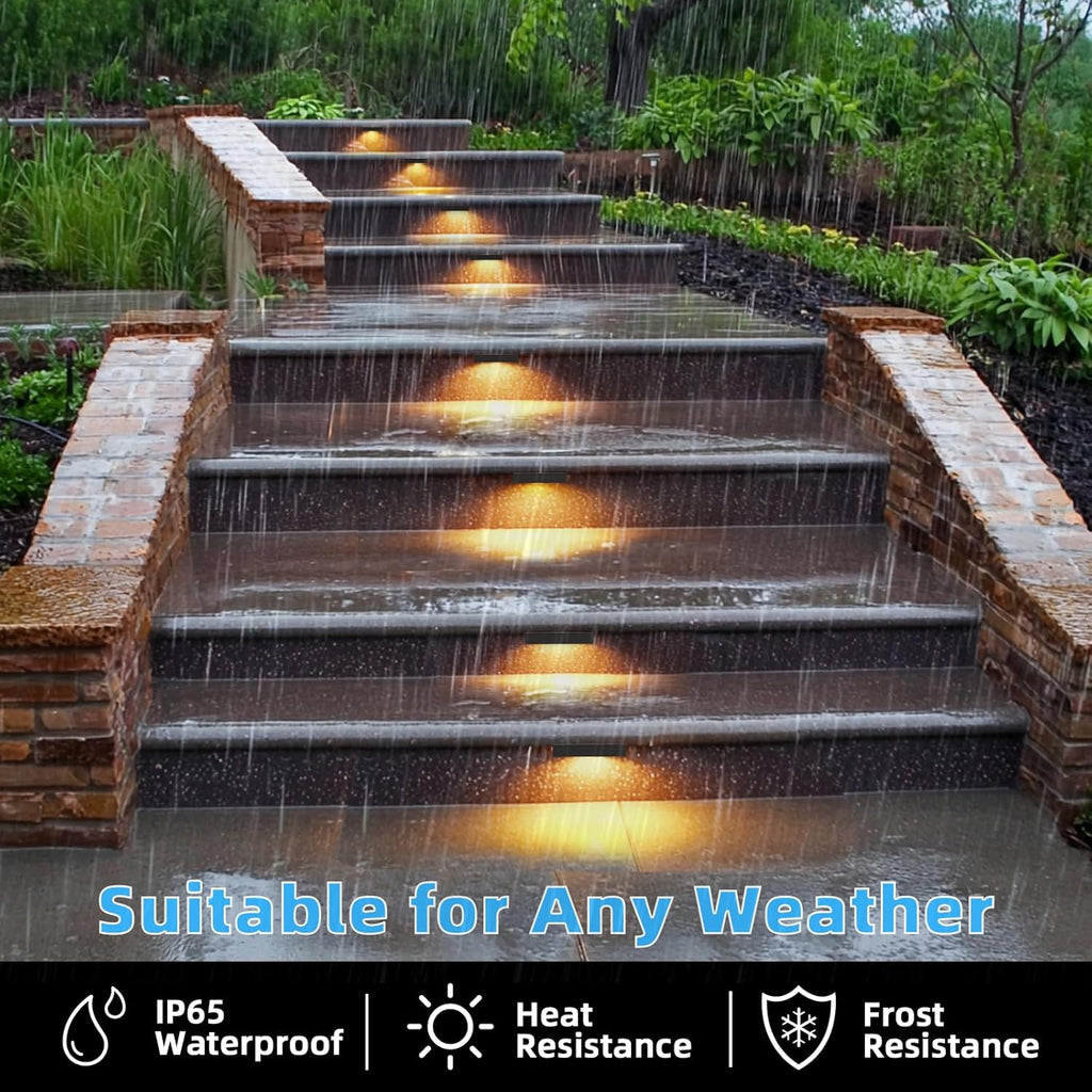 4 Pack 7 Inch Retaining Wall Lights, 5W LED Hardscape Lighting 12V AC/DC Low Voltage Step Lights Outdoor, 2700K Soft White IP65 Waterproof Landscape Lighting for Patio Walls Stairs