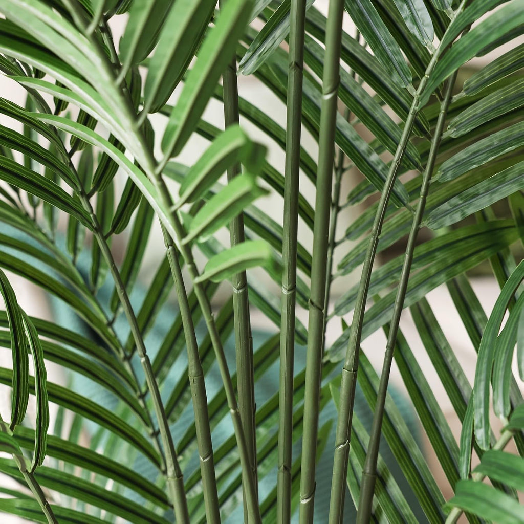 Artificial Areca Palm Plant 5Ft Fake Tropical Palm Tree, Perfect Faux Dypsis Lutescens Plants in Pot for Indoor Outdoor House Home Office Garden Modern Decoration Housewarming Gift,1Pcs