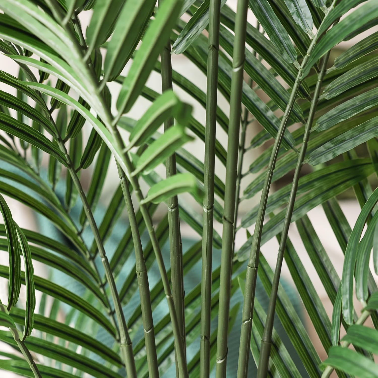 Artificial Areca Palm Plant 5Ft Fake Tropical Palm Tree, Perfect Faux Dypsis Lutescens Plants in Pot for Indoor Outdoor House Home Office Garden Modern Decoration Housewarming Gift,1Pcs