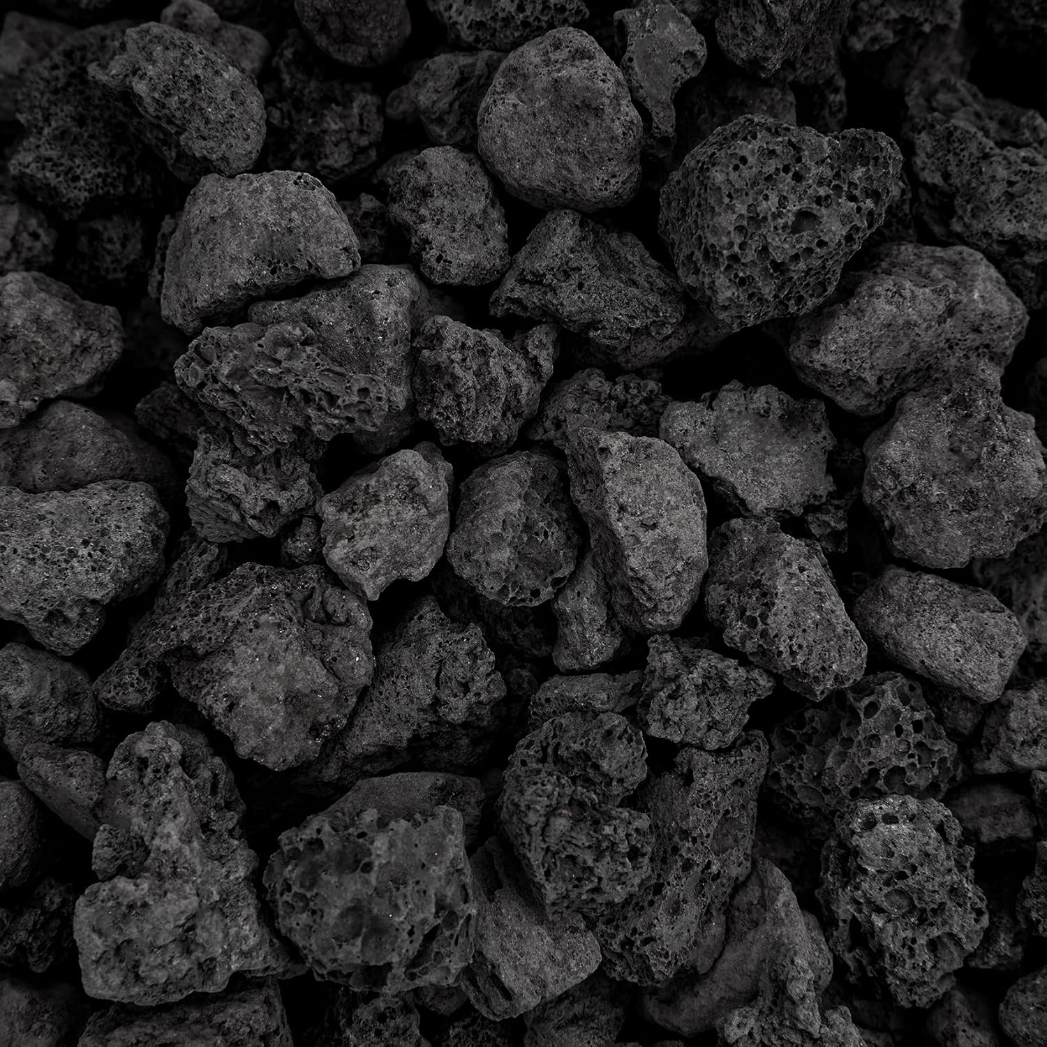 Onlyfire Black Lava Rock 10 Pounds Volcanic Lava Stones for Indoor Outdoor Fire Pits Fireplaces Gas Grill and Landscaping, 0.4-0.8 Inch