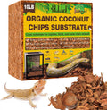 Halatool 10LB Coconut Chips Substrate 72QT Natural Coconut Husk for Reptiles Coco Cypress Mulch Aquarium Terrarium Bedding for Corn Snake Ball Python Tortoise Frog Gecko Hermit Crab Reptile Tank