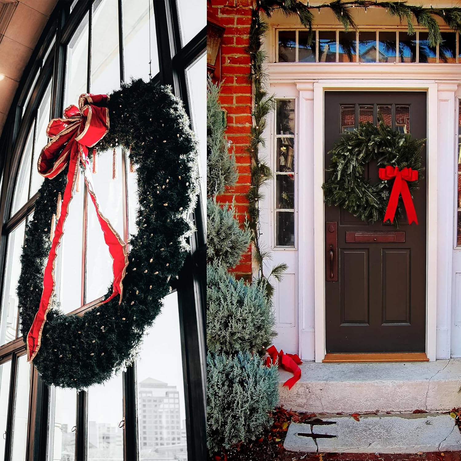 2pcs 18-20inch Large Natural Grapevine Wreath Rings Rattan Vine Branch Wreath Hoop for DIY Craft Christmas Easter Holiday Decoration Seasonal Decors (2pcs 50cm/18-20inch)