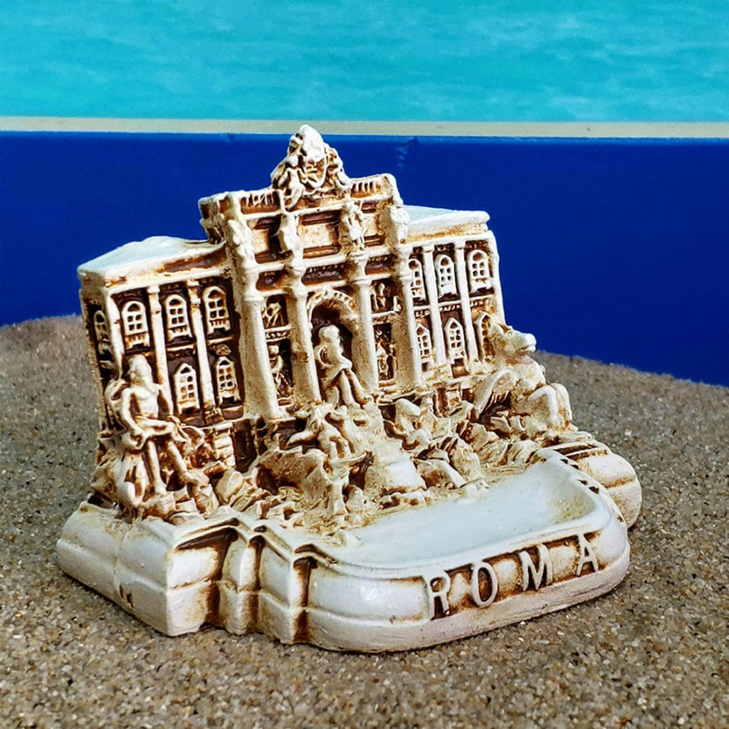 Rome Trevi Fountain Fish Tank Decorations Decor Ancient Roman Reptile Turtle Lizard Spider Tanks Terrarium Building Décor Ornament Pet