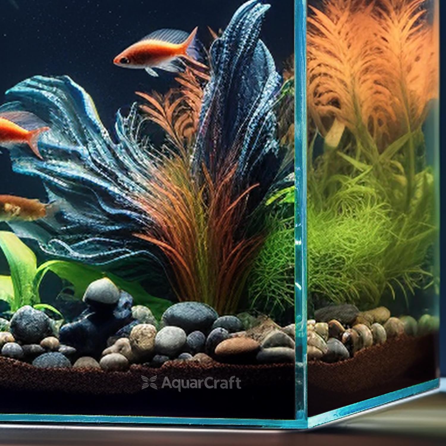 Ultra Clear Glass Fish Tank 31.5 Gallon, 8mm Thickened Rimless Aquarium Tank Low Iron, Large Big Aquarium 19.7in x19.7in x 19.7in