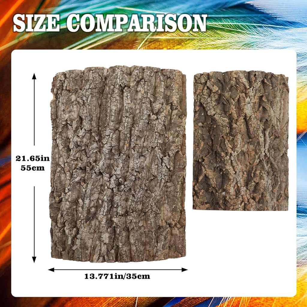 2 Pack 22 x 14 Inch 100% Natural Cork Perch, Bird Cork Seat Boards, Birdcage Bark Decor Accessories Toy for Birds Parakeets Budgie Parrot Cockatiel Hamster Guinea Pig Rat