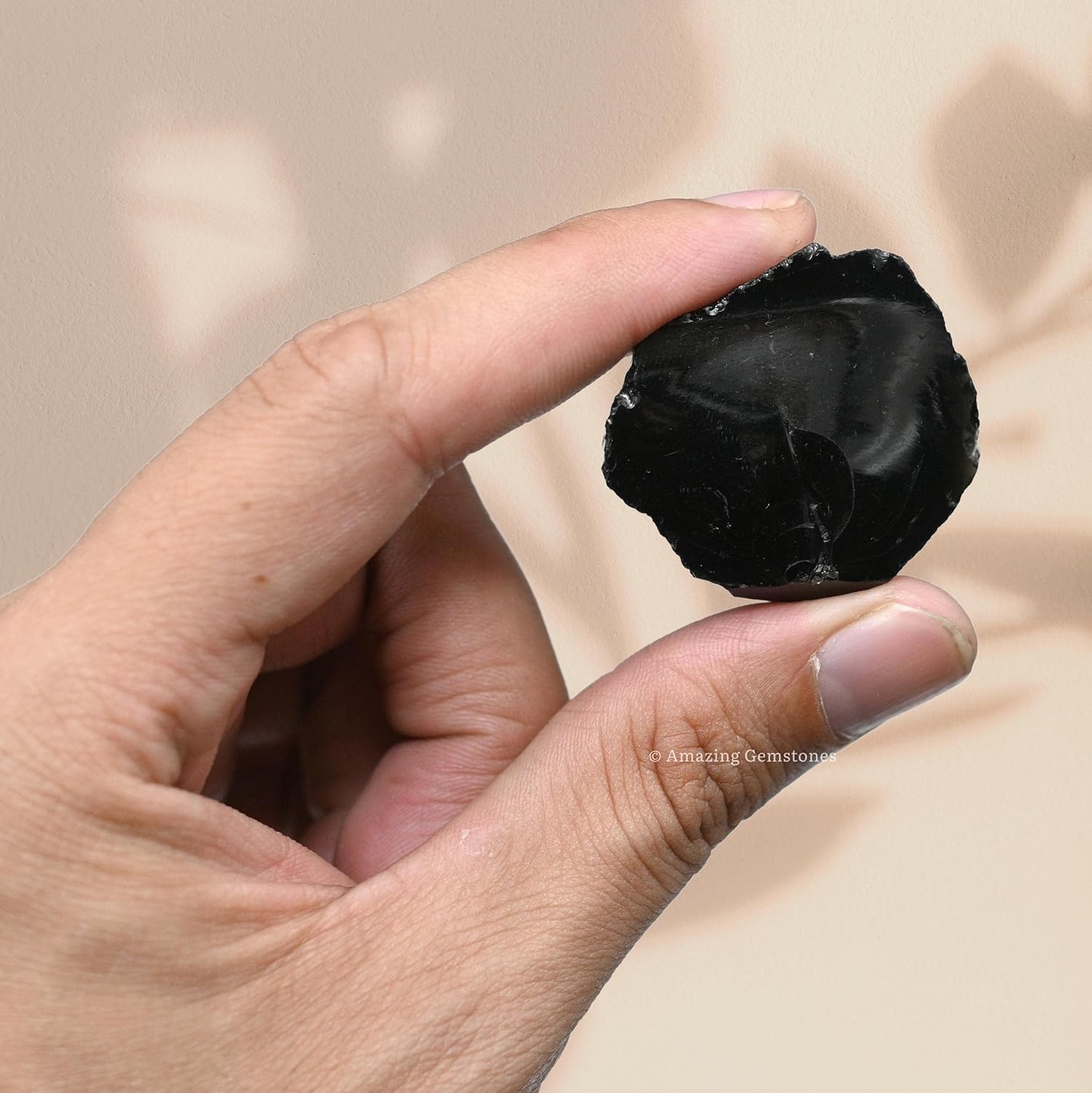 Amazing Gemstone Black Obsidian Raw Crystals and Healing Stones, Natural Rocks for Tumbling and DIY Raw Stones and Crystals (1 LB)