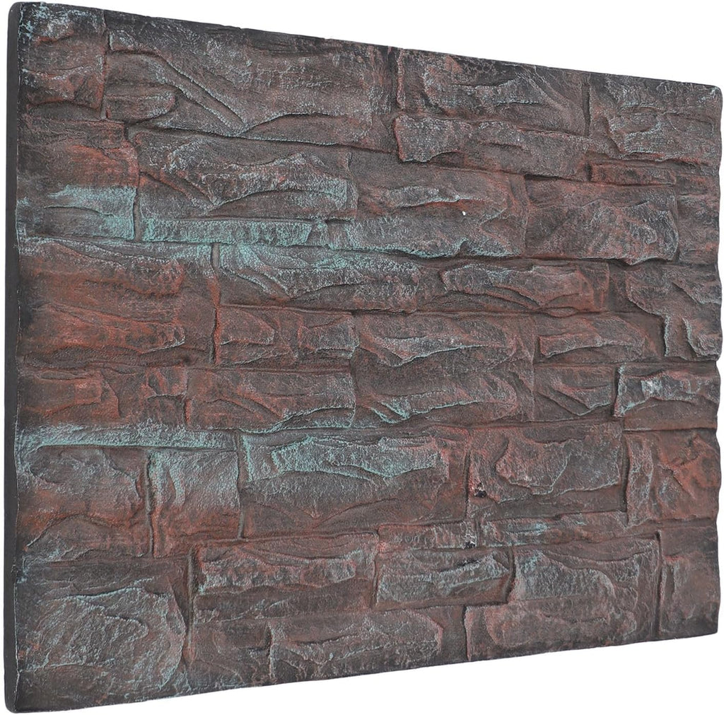 3D Aquarium Background Foam, Rock Texture, Non, Customizable, Ideal for Fish and Reptile Habitats (D)