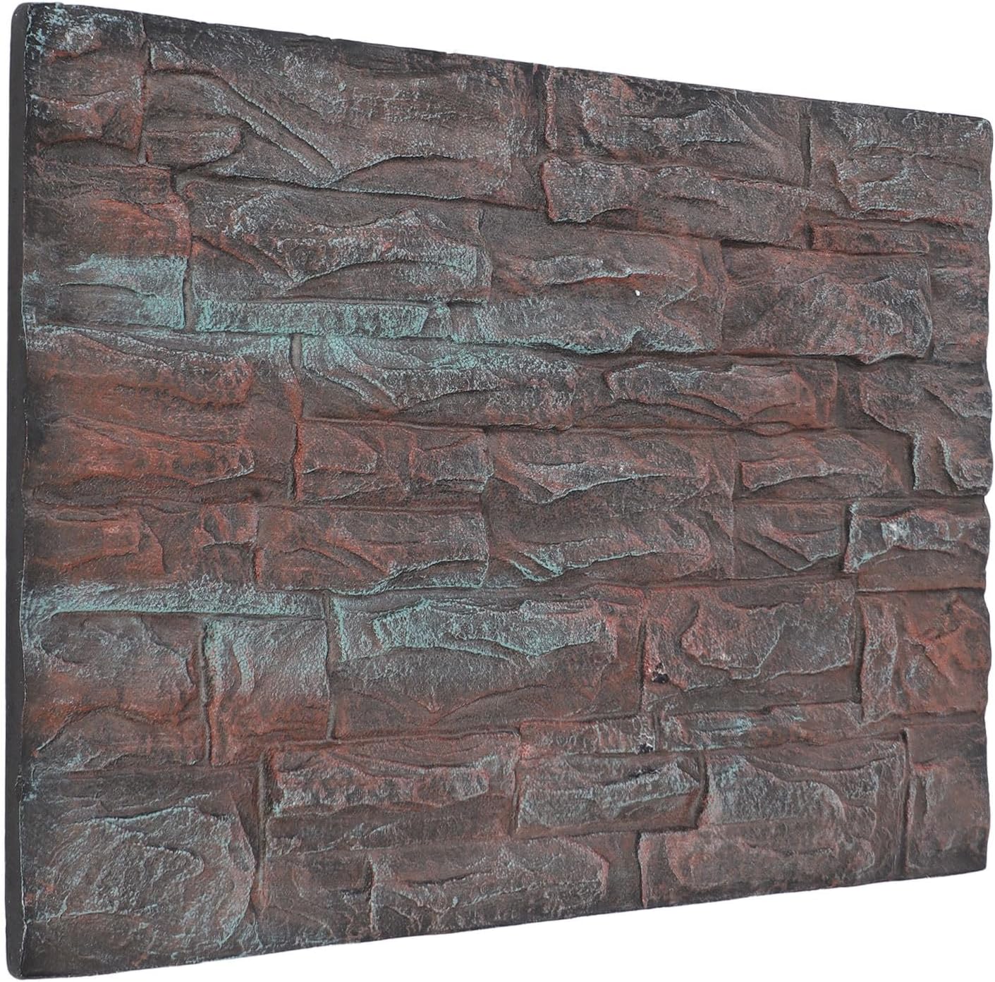 3D Aquarium Background Foam, Rock Texture, Non, Customizable, Ideal for Fish and Reptile Habitats (D)