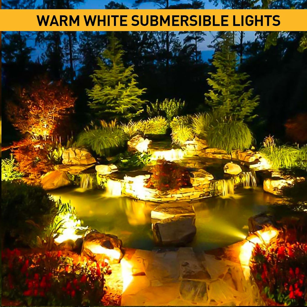 MALIBU Landscape Lighting 5.4W LED Pond Light 12V AC Low Voltage Submersible Lights Underwater 2900K Warm White Waterproof Underwater Lighting for Outdoor Ponds Fountains Waterfalls 1Pack