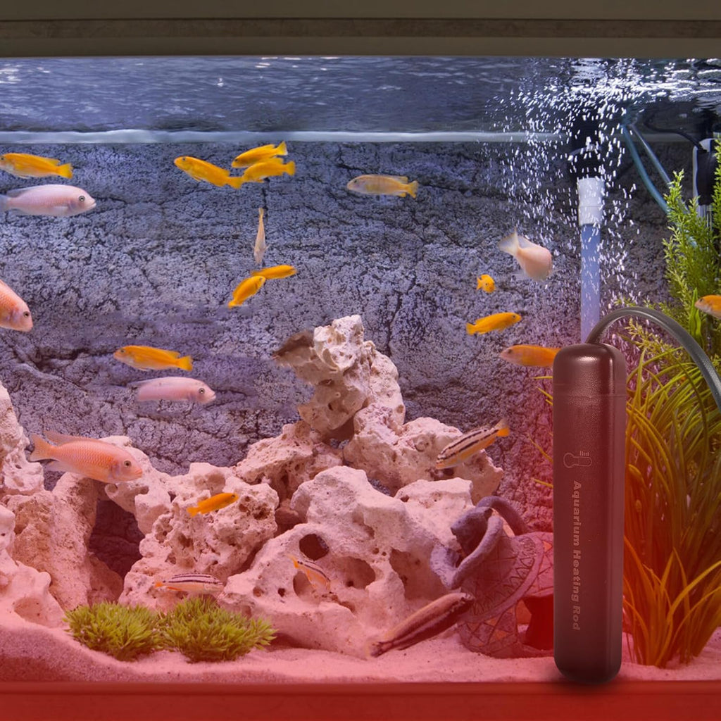DOITOOL Quartz Glass Aquarium Heating Rod with Thermostat Fast Heating Fish Tank Heater for Tropical and Betta Fish US Plug Safe Automatic Shutoff Easy Installation