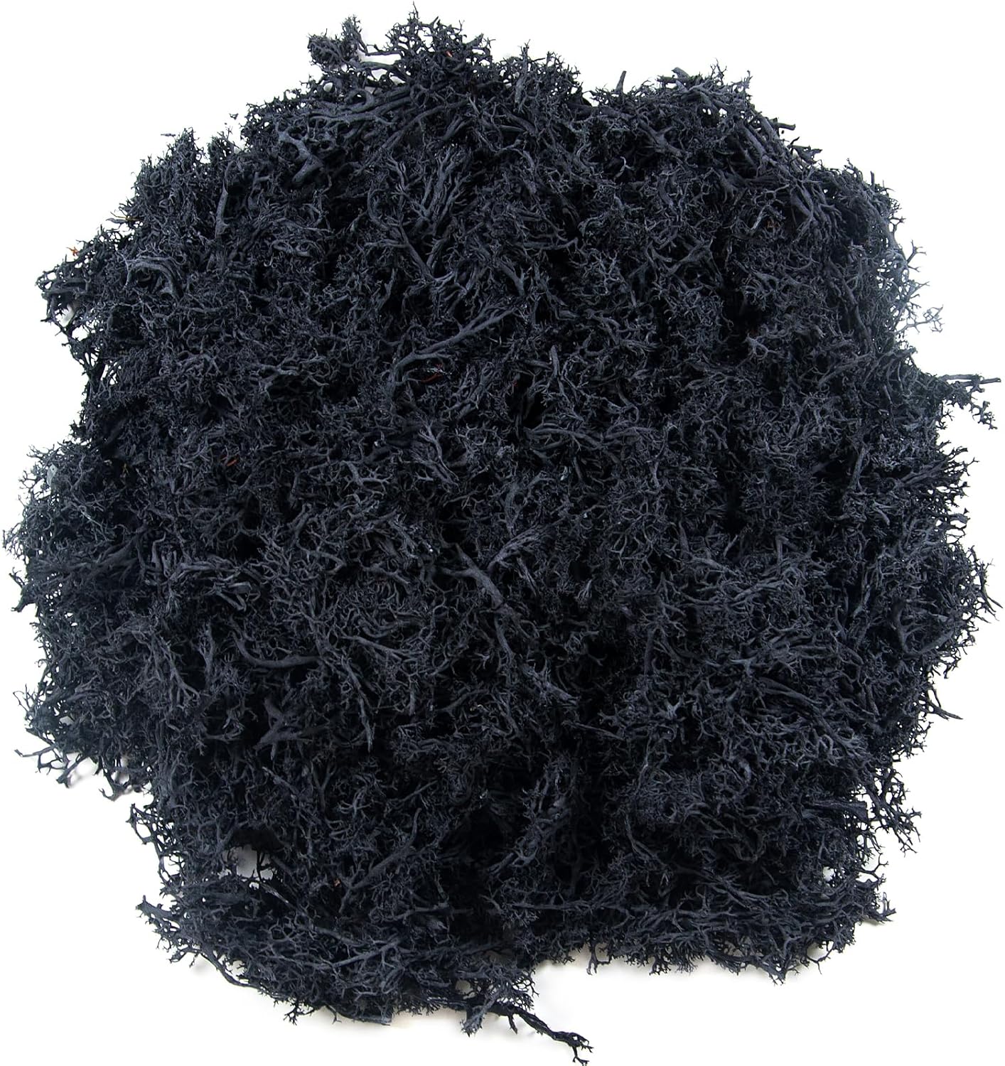3.5 oz Artificial Moss for Plants Indoor, Fake Preserved Reindeer Moss for Centerpieces Home Decor Potted Plants Crafts Wedding Wall Decor(Black)
