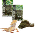The Habitat Life - Natural Deco Moss - for Reptiles, Amphibians & Invertebrates Terrariums - Humidity Control - Natural Look & Feel - Soft Surface - Dye-Free & Safe - Small - 2 Pack