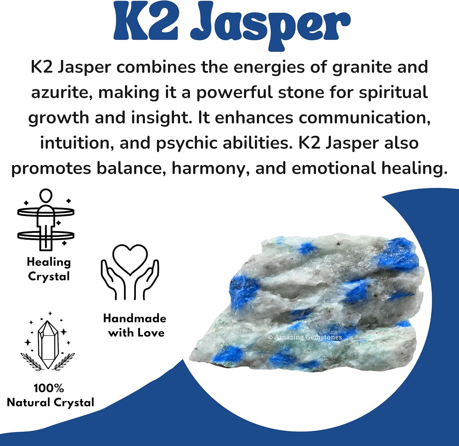 Amazing Gemstone 2 Pieces K2 Jasper Raw Crystals and Healing Stones, Natural Rocks for Tumbling and DIY Raw Stones and Crystals