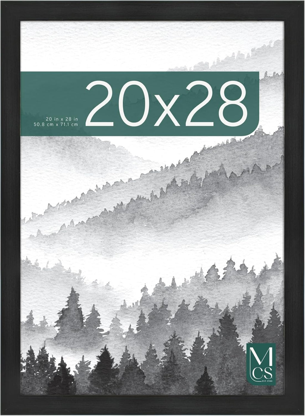 MCS Museum Poster Frame 20x28 Onyx, Vertical & Horizontal Wall Hanging Large Picture Frame for Photos, Posters & Art Prints (1-Pack)