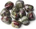 DUQGUHO Dragon Blood Stone Crystals Bulk Natural Irregular Polished Stones Tumbled Crystals Gemstone Rocks for Beginners Gift 200g