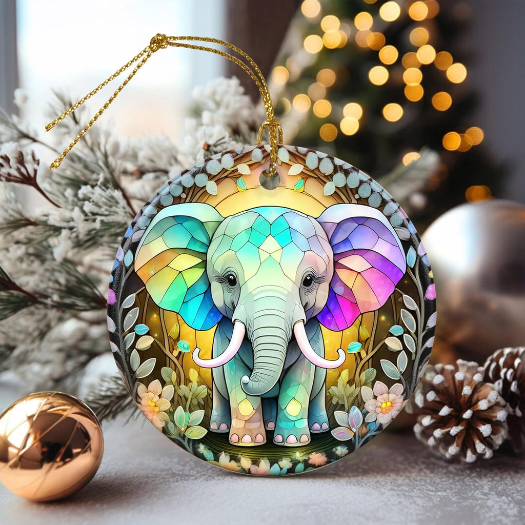 Touber Christmas Ornament, Elephant Christmas Ornaments for Tree, Christmas Tree Decor, Holiday Ornament