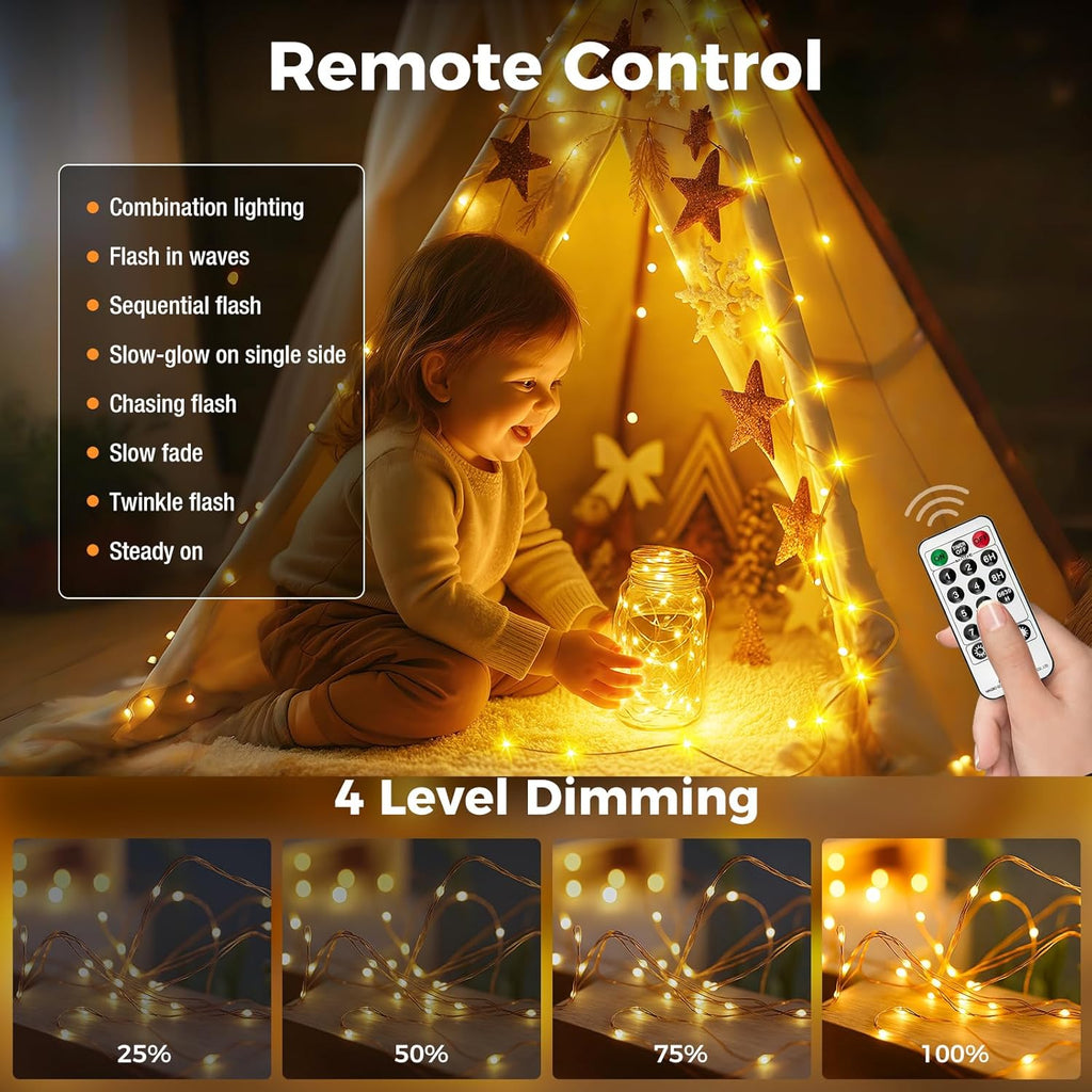 btfarm Fairy Lights Plug in with Remote, 330FT 1000 LED Outdoor Twinkle Lights Waterproof with Timer, 8 Modes Indoor String Lights for Bedroom Patio Garden Wedding Christmas Decoration, Warm White