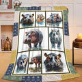Hippo Blanket Hippos Throw Blanket Flannel Stuff Merch Cozy Decor Fleece Plush Fuzzy Warm Soft Lightweight Bedding Gifts for Lover Girls Women Men Boy Couch Sofa 60"X50"