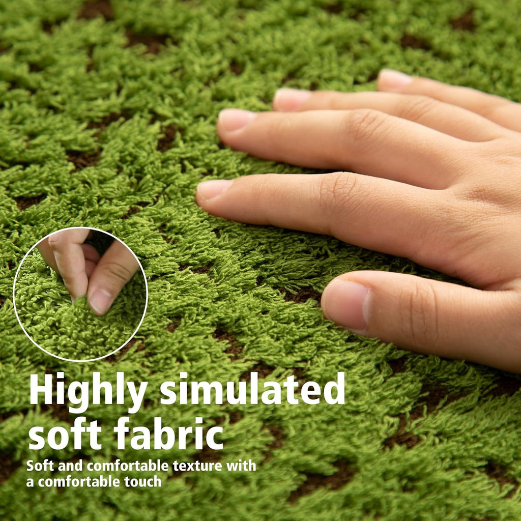 Artificial Grass Mat 4x3.3 Ft - Realistic & Soft Synthetic Turf, Fake Grass Carpet for Indoor Outdoor Use, Backyard, Patio, Balcony Decor (Coffee Background)