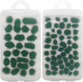Woohome 78 PCS Static Grass Tuft 2 Size Model Grass Tufts Railway Artificial Grass Dark Green Miniature Grass Tuft Terrain Kit for DIY Model Railway Fairy Garden Diorama Scenery