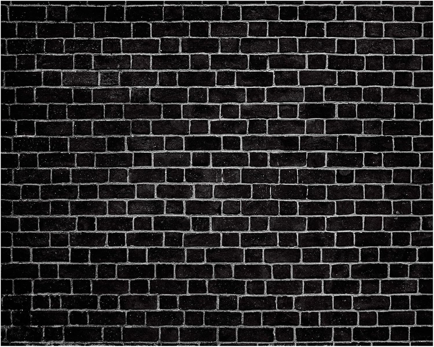 VitalCozy 10 x 8 Ft Christmas Brick Wall Backdrop for Photoshoot Polyester Fabric Brick Backdrop Background for Fireplace Home Decoration Newborn Birthday Party (Black)