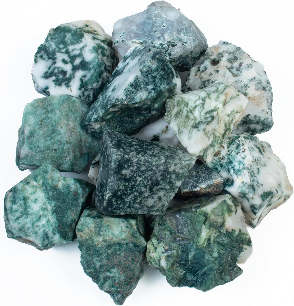 Crocon Tree agate Rough Bulk Natural Stone Raw Gemstone Tumbling Cabbing Polishing Gem Mining Energy Generator Chakra Balancing Reiki Healing Good Luck Home Office Decor Weight :-1Lb Approx