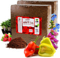 Minute Soil Bulk Coconut Coir Block 2-Pack – OMRI Listed for Organic Use – Compressed Growing Medium Expands with Water – Indoor & Outdoor Gardening Soil Alternative