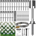 Wire Trellis for Climbing Plants Outdoor, 20-Set Wall Wire Trellis Kit with 1/8in x 98ft Stainless Steel Cable, T316 Espalier System for Fence and Garden DIY Projects