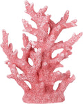 Artificial Coral Decor for Aquarium, Resin Ornaments and Statue Home Decor, 7.48"x2.36"x9.45", Pink