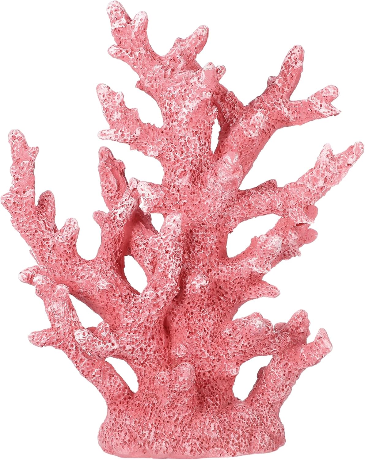 Artificial Coral Decor for Aquarium, Resin Ornaments and Statue Home Decor, 7.48"x2.36"x9.45", Pink
