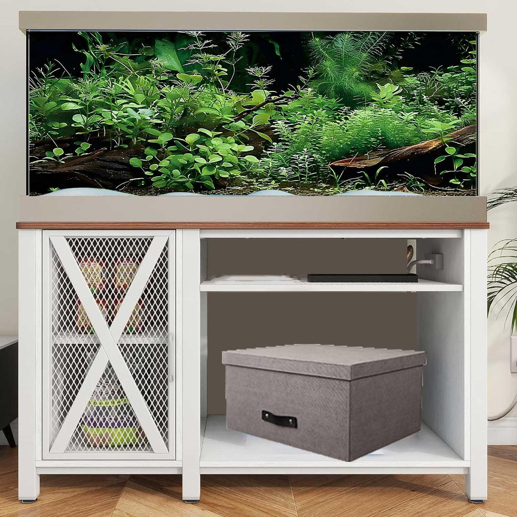 Aquatic Plant Aquarium Background, River Bed & Lake Tropical Undersea Tree BranchFish Tank Background, 6 EVA Double-Sided Tapes 48x24 inches/120x60