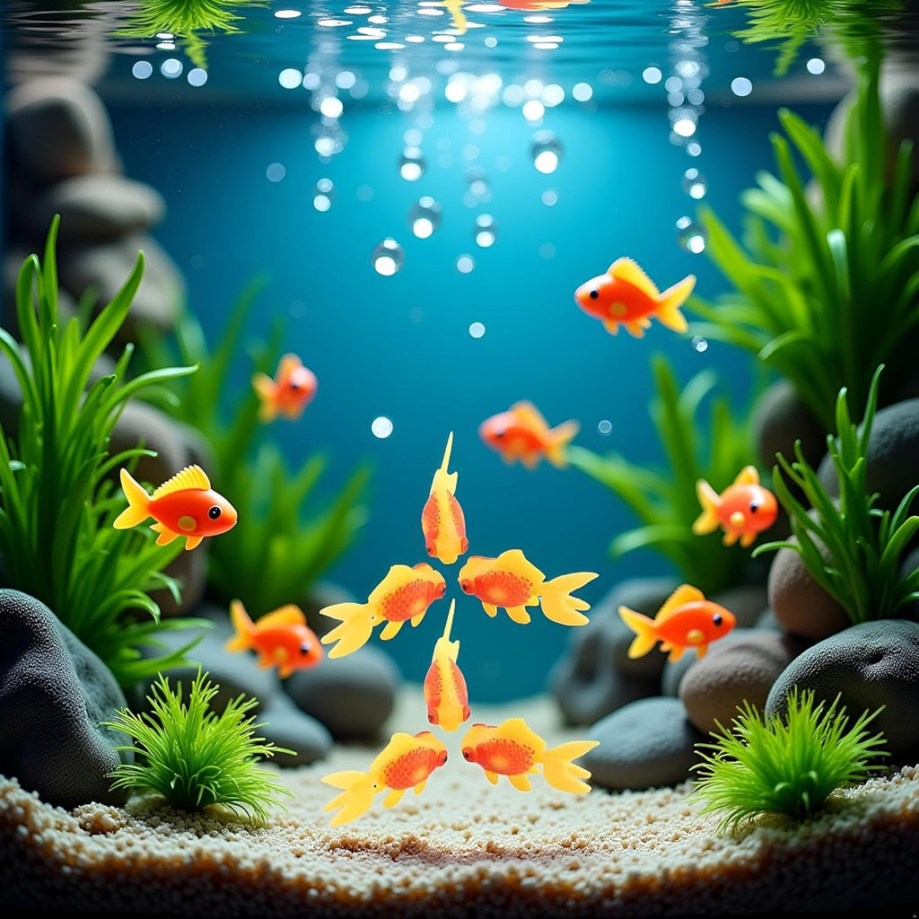 6Pcs Artificial Aquarium Fish Decorations, Moving Plastic Fish Tank Ornaments, Aquarium Décor