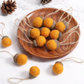 Boao 18 Pcs Felt Acorn Ornaments Fall Christmas Wool Pom Acorn Ball Decor Hanging Pine Cone Garland with 32.8 ft Rope for Thanksgiving Tree Woodland Farmhouse Mantel Wall Decor