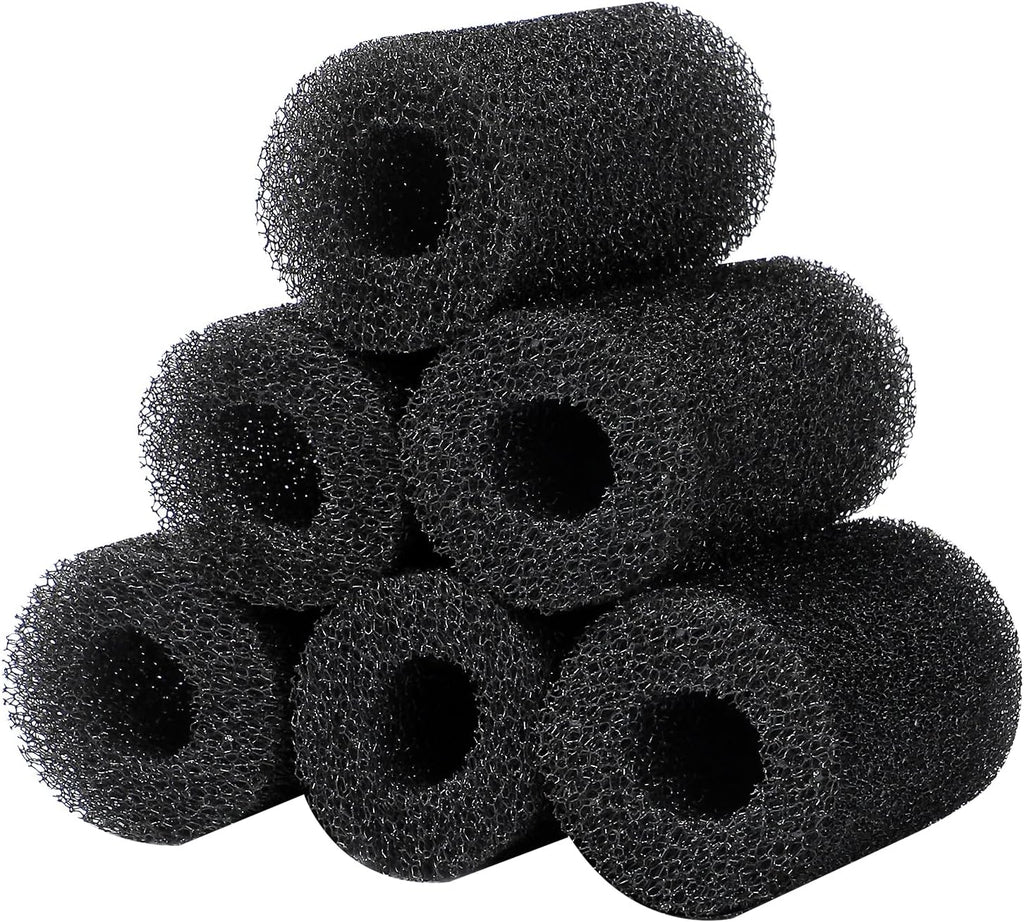 AQUANEAT 6-Pack Pre-Filter Sponge for Aquarium Shrimp Fry Fish Tank Filter 0.8” Intake, Replacement Foam Cover