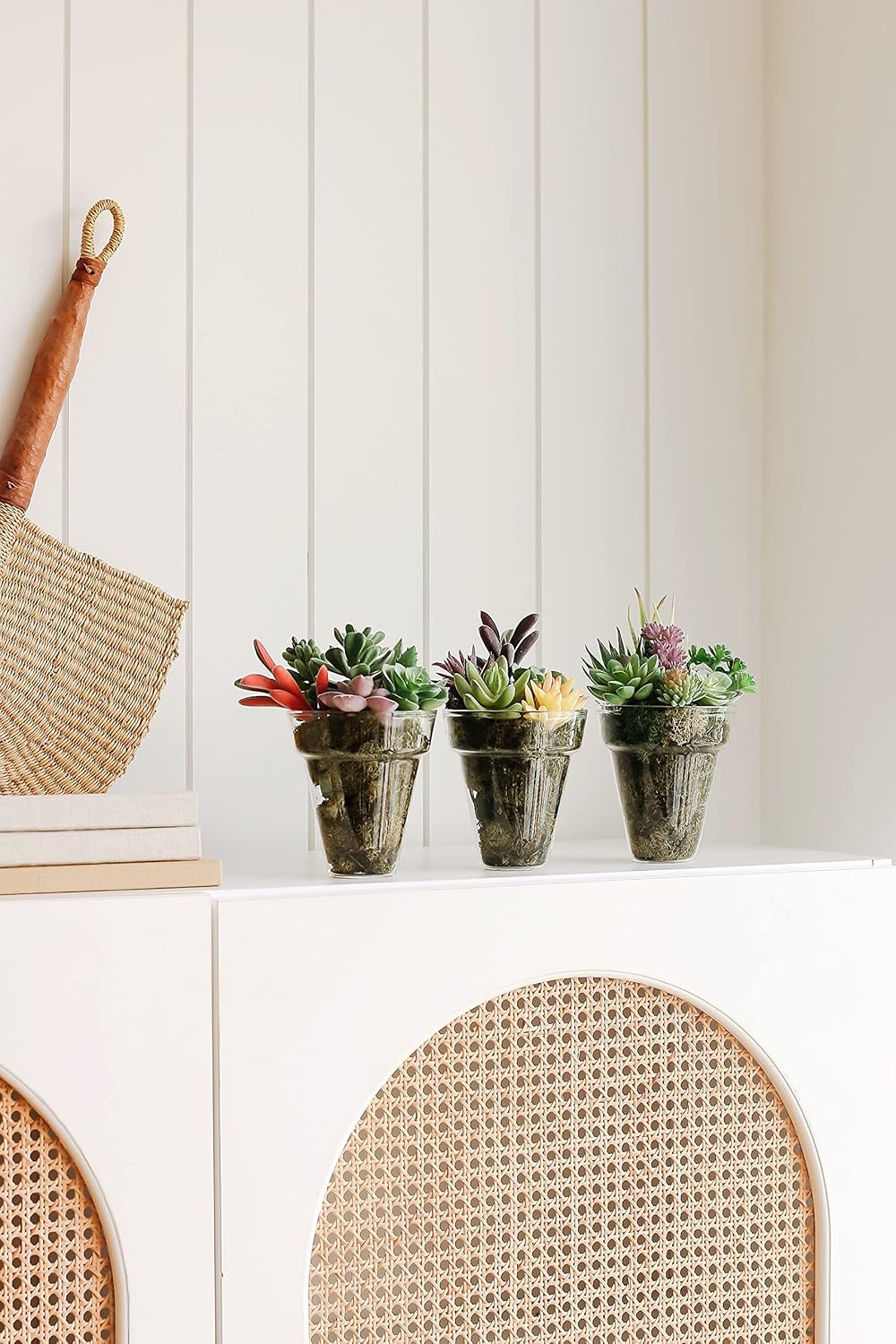 Artificial Succulent Plants - 18 Pack - Premium Fake Plants - Double Flocked Succulents - Realistic Textured Cactus - Face Succulent Plants - Mini Faux Succulents - Face Plant Decor
