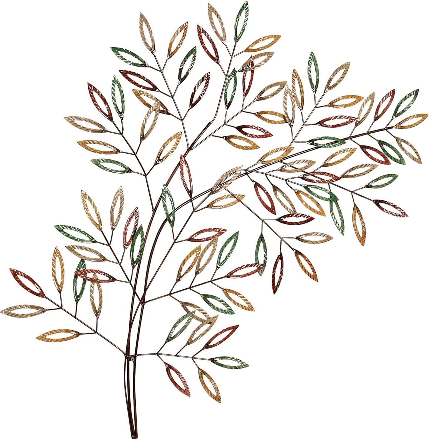 Touch of Class Leafy Tree Metal Wall Art Multi Earth