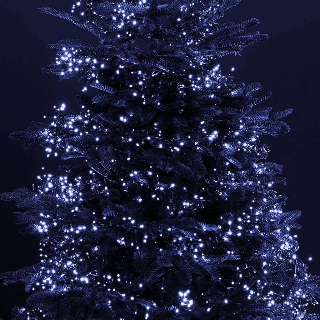 Dazzle Bright Christmas String Lights, 100 LED 33 FT Connectable Fairy Lights with 8 Modes, Waterproof Christmas Decorations for Indoor Outdoor Holiday Party Home Tree Decor (White)