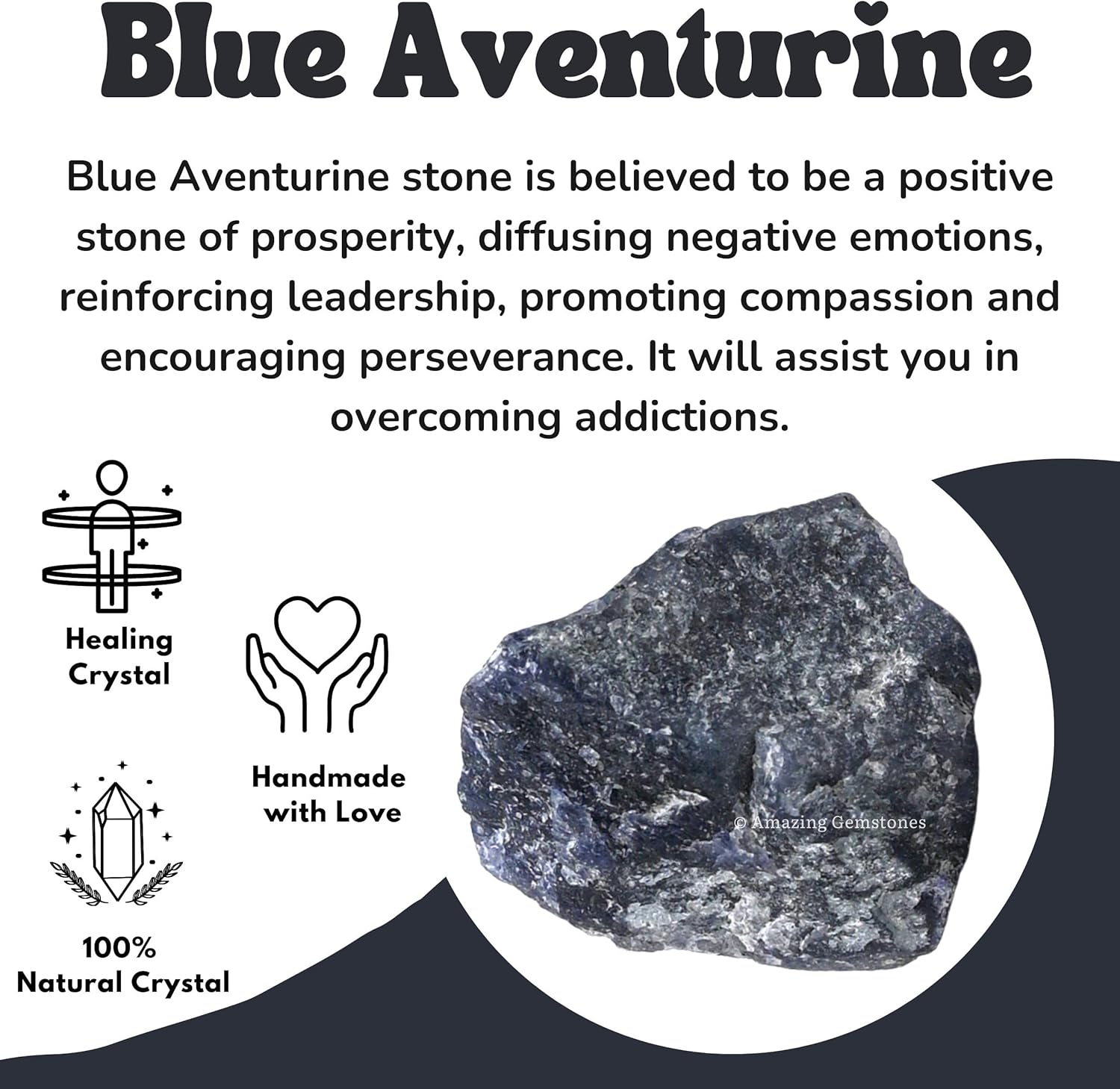 Amazing Gemstone Blue Aventurine Raw Crystals and Healing Stones, Natural Rocks for Tumbling and DIY Raw Stones and Crystals (1 lb)