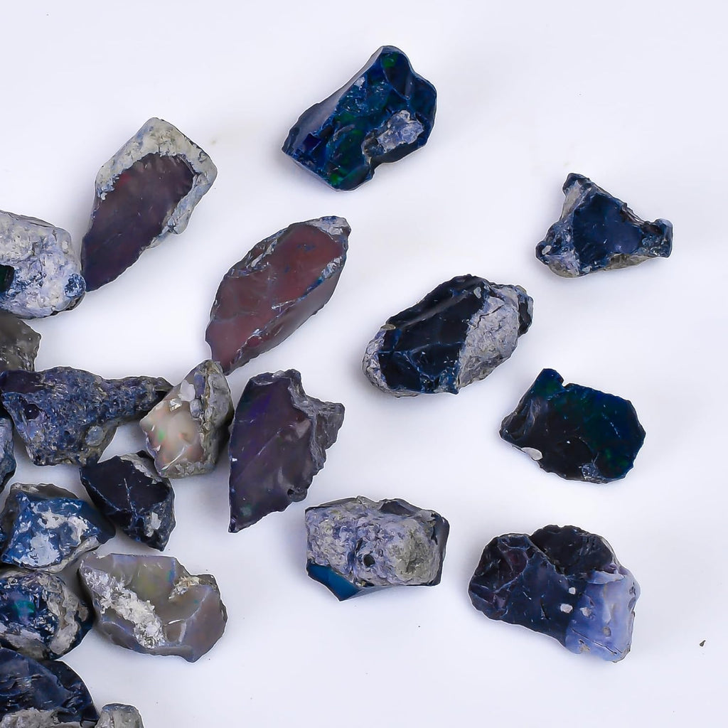 100 carats Raw Black Opal Gemstone and Crystals, Wholesale Gemstone Lot, Rough Crystals, Rock Stones, Jewelry Making Supplies, DIY & Crafts, B Grade