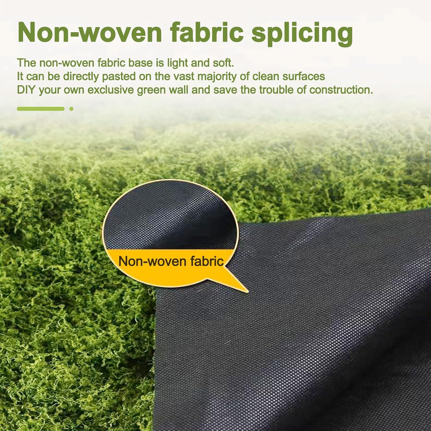 Artificial Moss Mat for Decoration Carpet Grass Wall, Natural Decorative for Plants Indoor with Base Fabric, 39.37 * 78.74 inch Artificial Moss Mat Suitable for DIY
