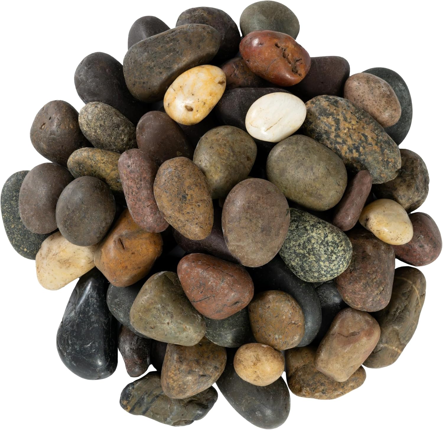 MSI Decorative Polished Mixed Pebbles, 0.8 inch- 1.2 inch, 40 lb. Bag (55 Bags/Pallet)