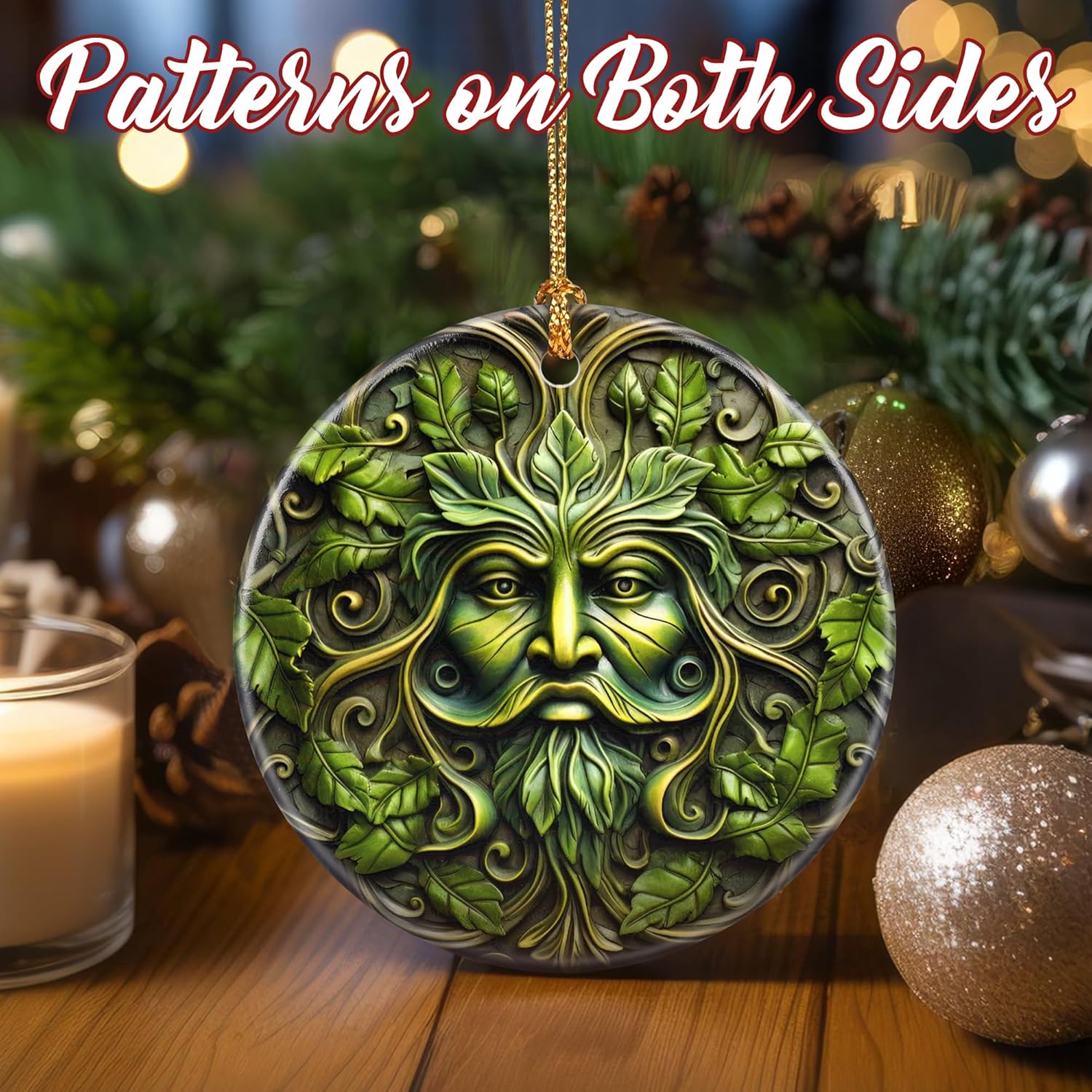 Christmas Ornaments, Dodosky 2.8in Ceramic Plant Ornament, Xmas Decor, Christmas Tree Ornaments, Xmas Decorations for Tree, Holiday Ornament, Gifts for Plant Lovers, Gifts for Men, Gardener