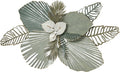 Touch of Class Mystic Tropics Floral and Leaf Metal Wall Sculpture | Tropical Style Sculpture Decor for Bedroom, Living Room, Bathroom, Entryway, Hallway