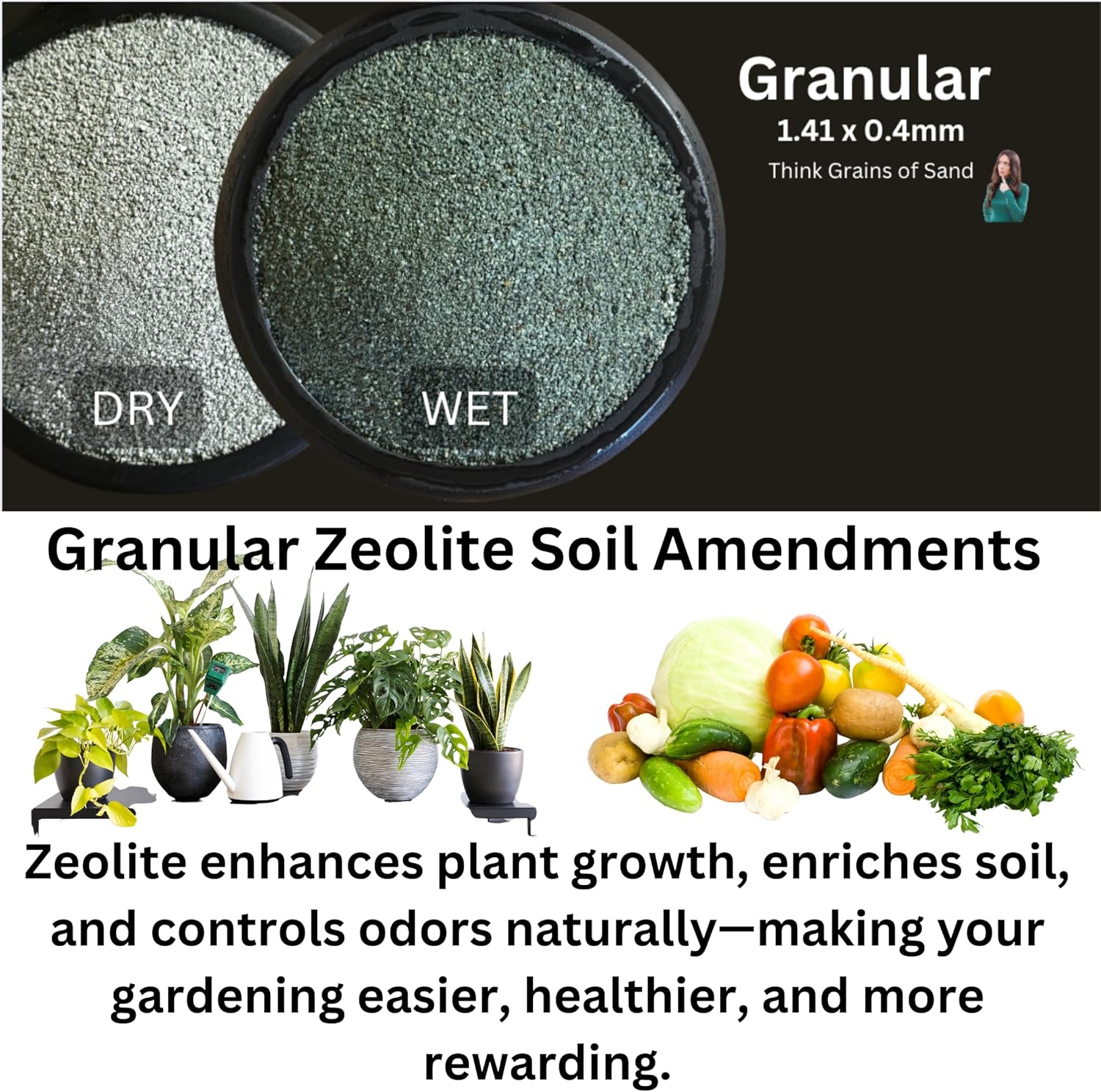 Zeolite Granular 24 Pounds 4 x 6 lb Bags for Garden Plant Soil Amendment Composting Aquarium Filter Media
