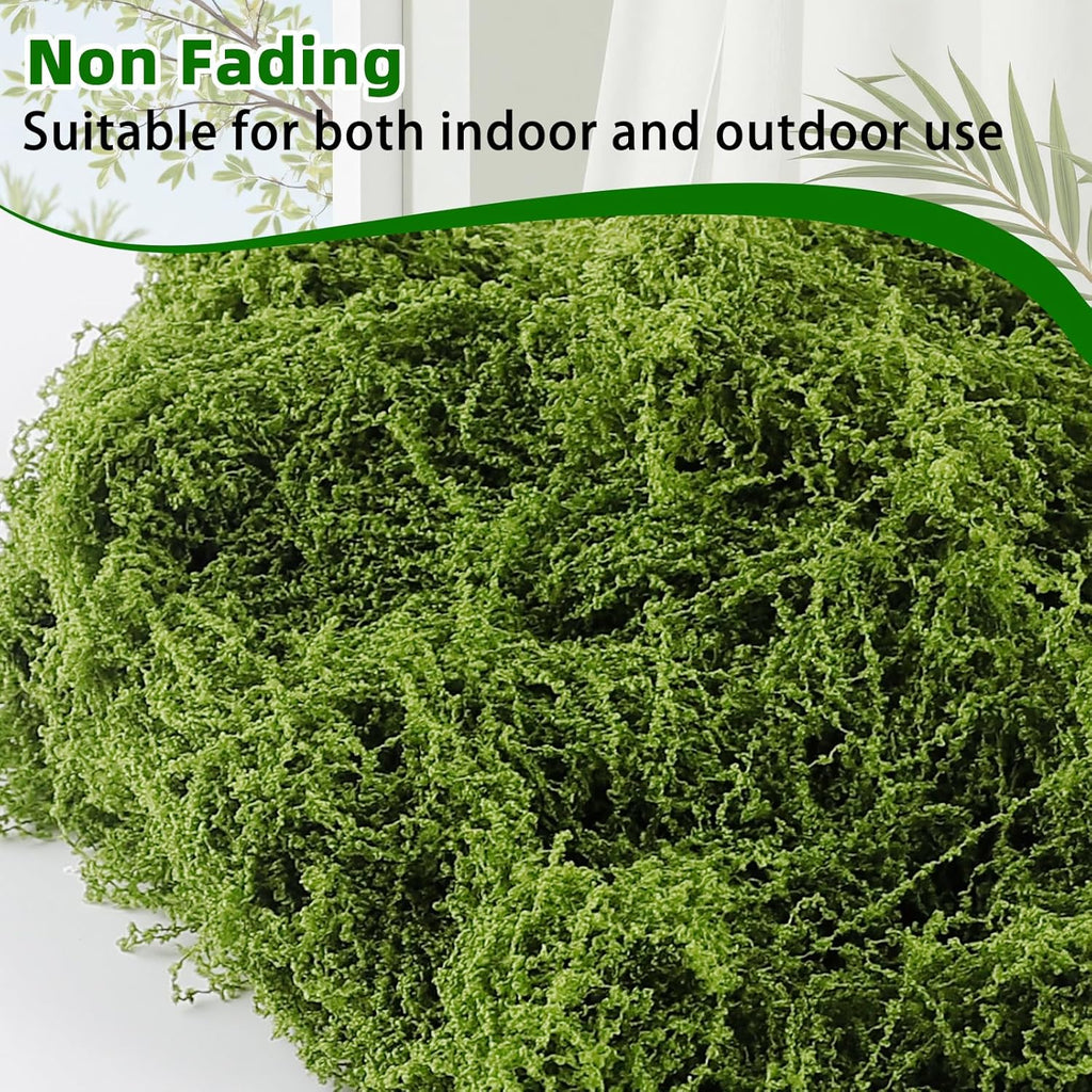 Yomirduy Artificial Moss for Crafts, 3.5OZ Fake Green Moss for Potted Plants, DIY Decorative, Walls, Table Centerpieces Decor Fairy Garden Model Making (100g)