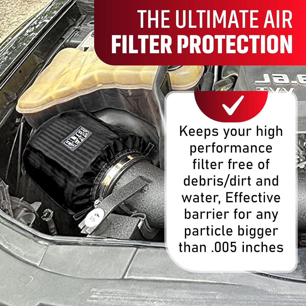 FILTERWEARS Pre-Filter F205K For Injen Air Filter X-1021-BB X-1021-BR X-1026-BB, Hydroshield X-1037