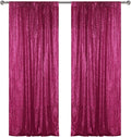 Sugargirl Fuchsia Sequin Backdrop Curtain 2 Panels 2FTx8FT Glitter Fuchsia Background Drapes Sparkle Photography Backdrop for Party Wedding Birthday Wall Decoration