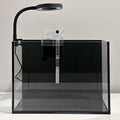 Nano Aquarium kit, Small Betta Fish Aquarium, 2.2 Gallon Rimless Glass Fish Tank with Filter and Light (Black, Essential)