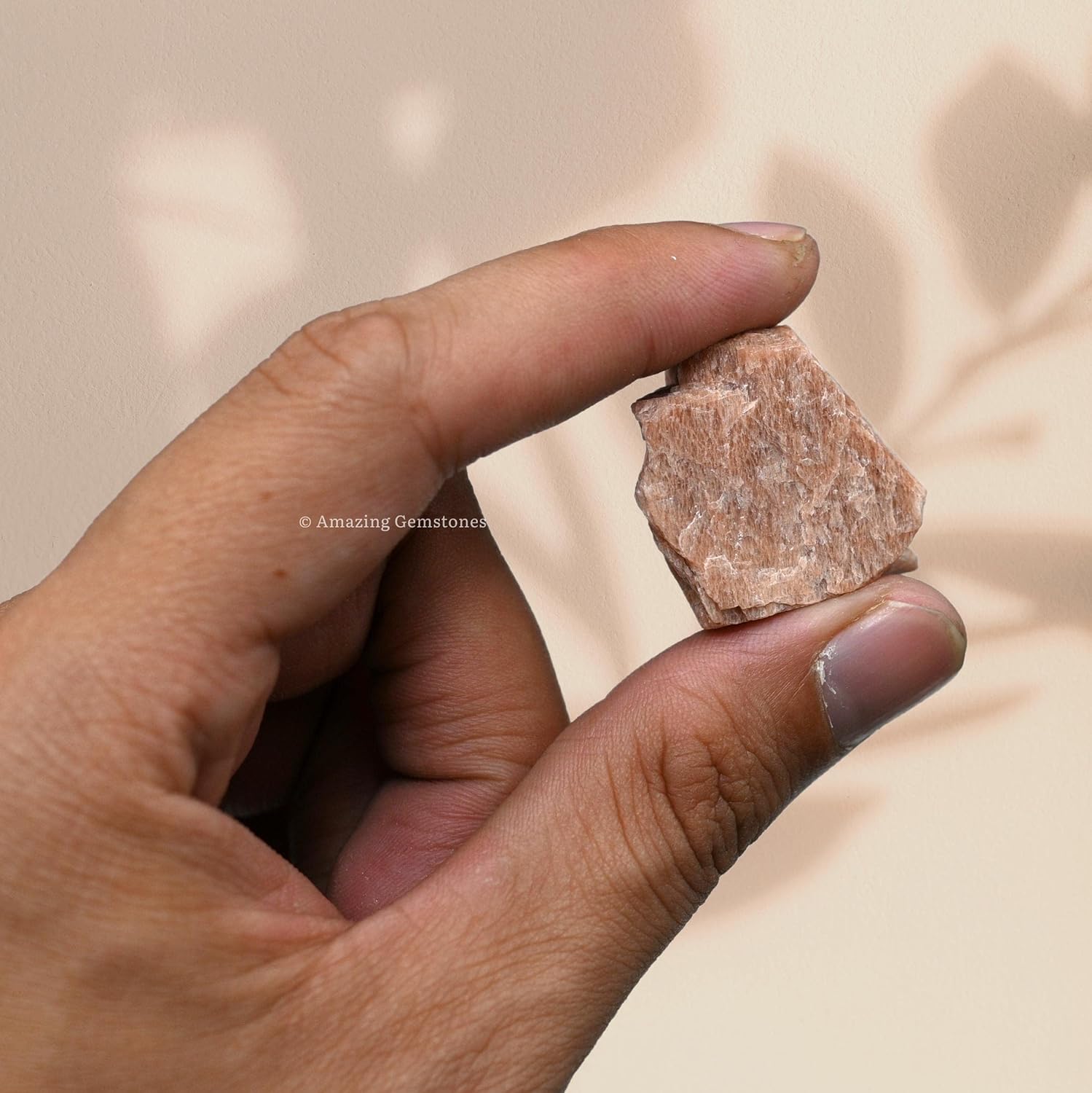 Amazing Gemstone Peach Moonstone Raw Crystals and Healing Stones, Natural Rocks for Tumbling and DIY Raw Stones and Crystals (1 lb)