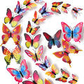 LiveGallery 72 PCS Multicolor Removable 3D DIY Beautiful Butterfly Wall Decals Colorful Butterflies Art Decor Wall Stickers Murals for Kids Baby Boy Girls Bedroom Classroom Offices (Multicolor)